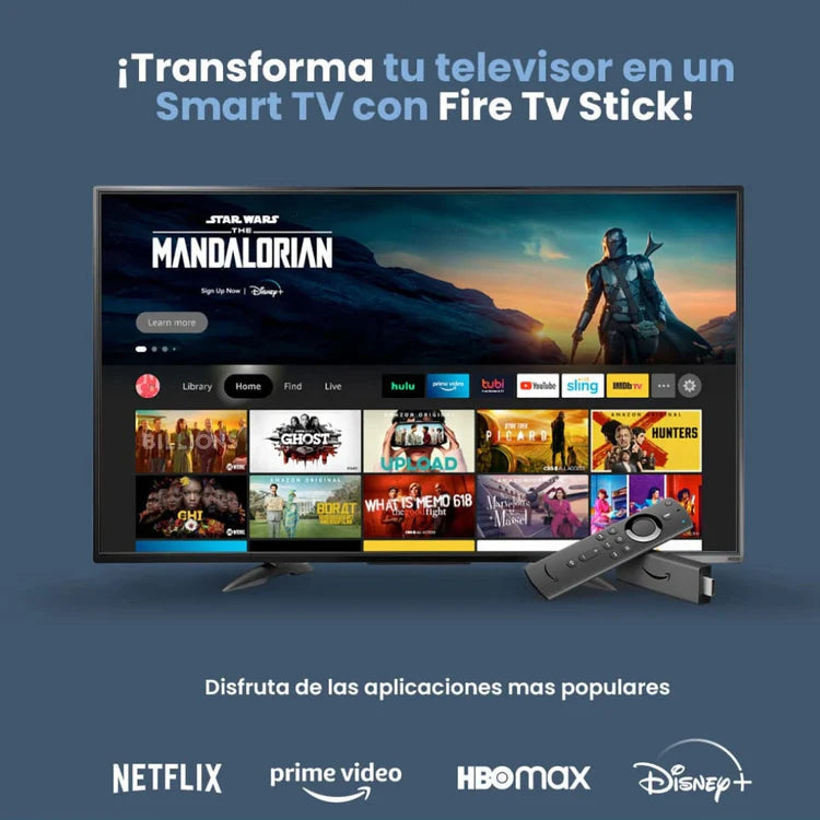 4K Fire Stick TV + Canales 12000 Nacional e Inter + Control Smart+ Alexa Voz Comando  + Garantia