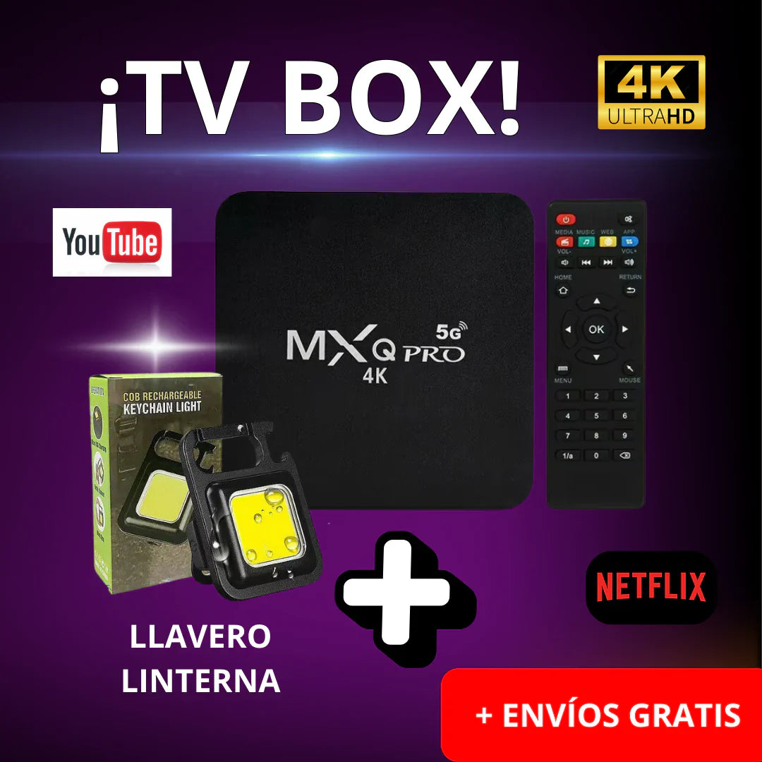 Mx Pro TV Box Max® | Decodificador 4 k Original + Control + MAGISTV 12000 Canales Nacionales e Internacionales
